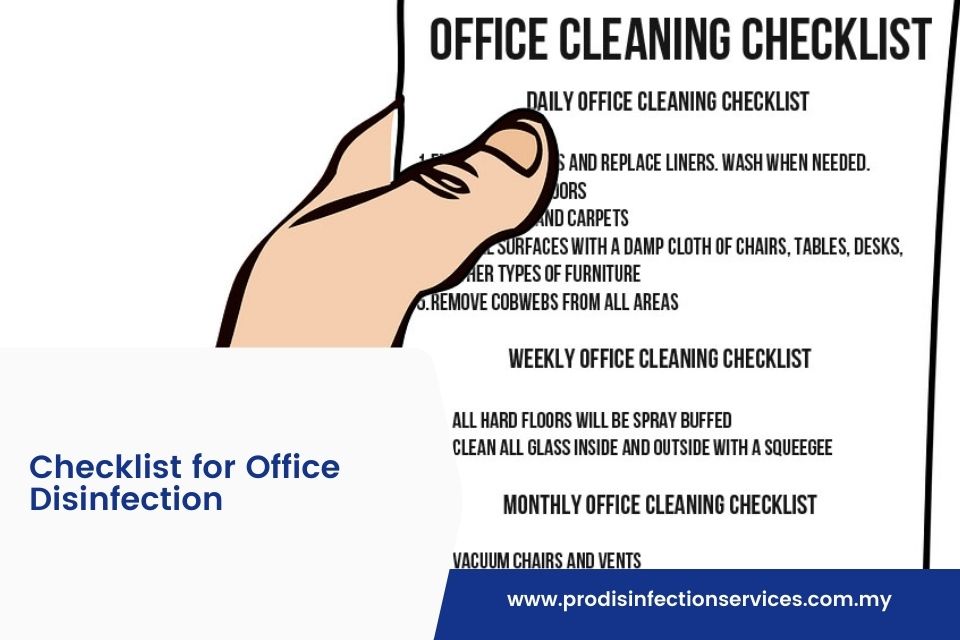 Checklist for Office Disinfection